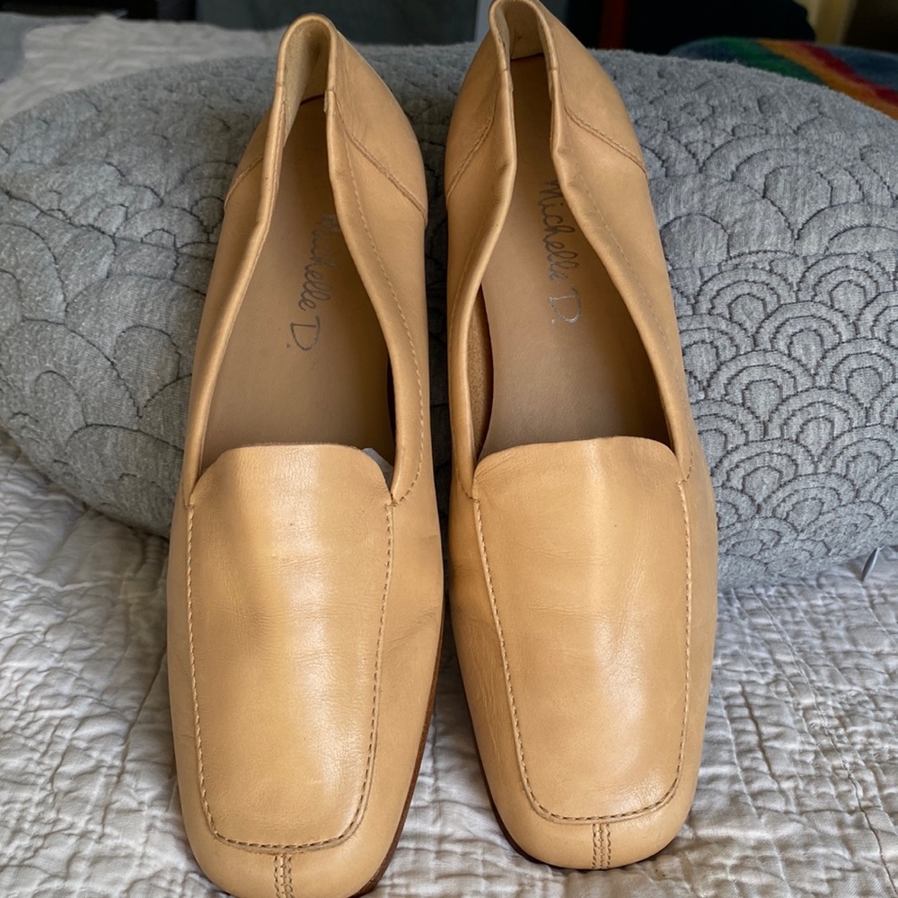 Michelle D Emma Leather Slip On Loafers
